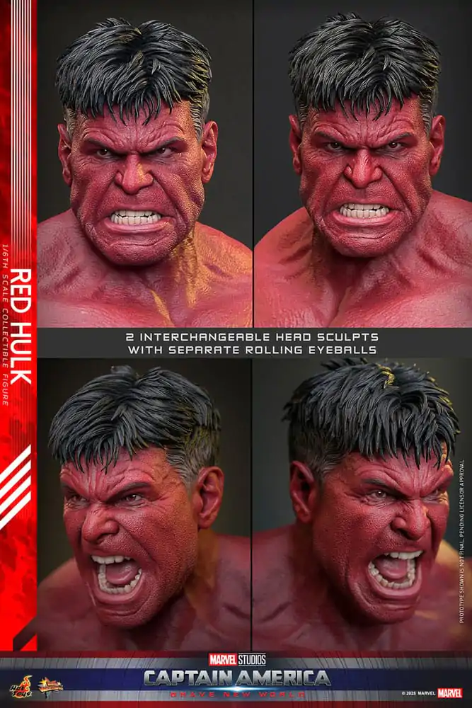 Captain America: Brave New World Movie Masterpiece Action Figure 1/6 Red Hulk 47 cm product photo