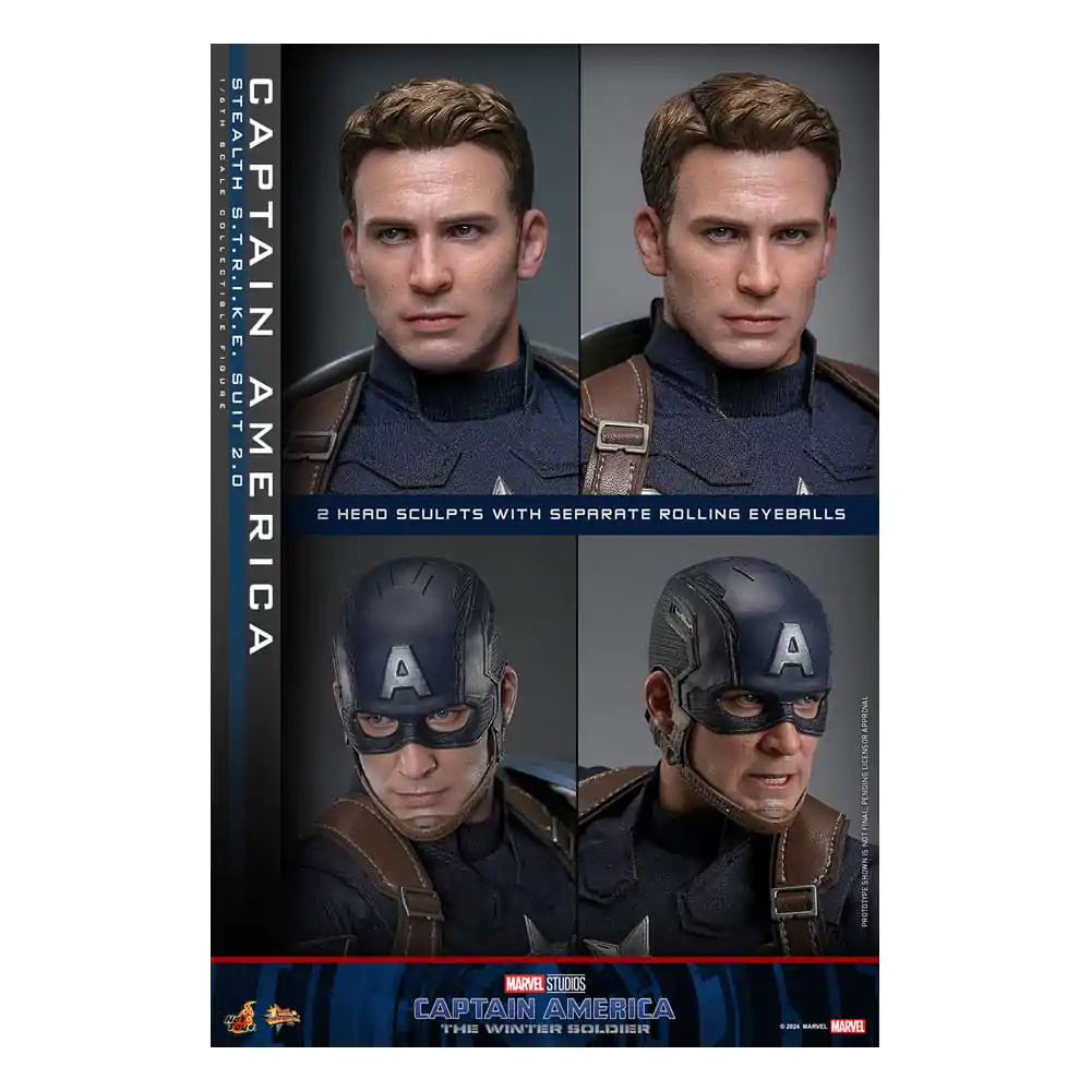 Captain America: The Winter Soldier Movie Masterpiece Action Figure 1/6 Captain America (Stealth S.T.R.I.K.E. Suit) 2.0 31 cm termékfotó