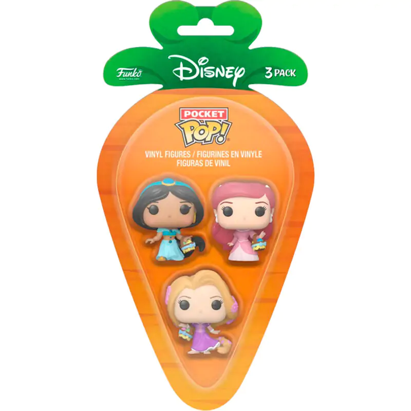 Carrot Pocket POP blister 3 figures Disney Princess Rapunzel Ariel Jasmin termékfotó