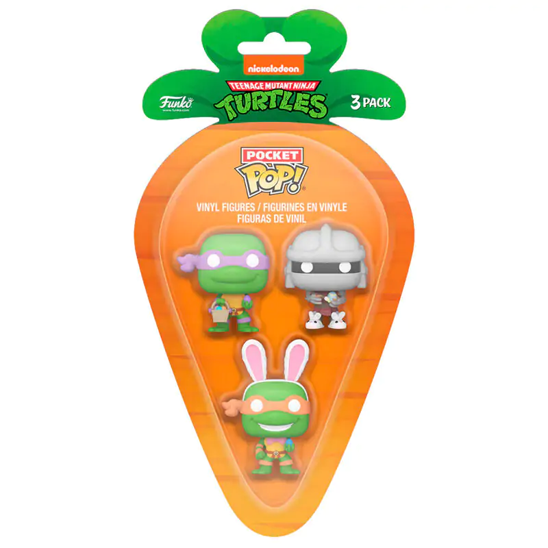 Carrot Pocket POP blister 3 figures Ninja Turtles Donatello Shredder Michelangelo termékfotó