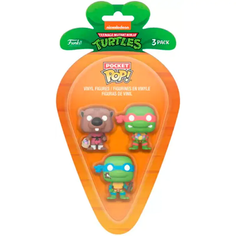 Carrot Pocket POP blister 3 figures Ninja Turtles Splinter Leonardo Raphael termékfotó