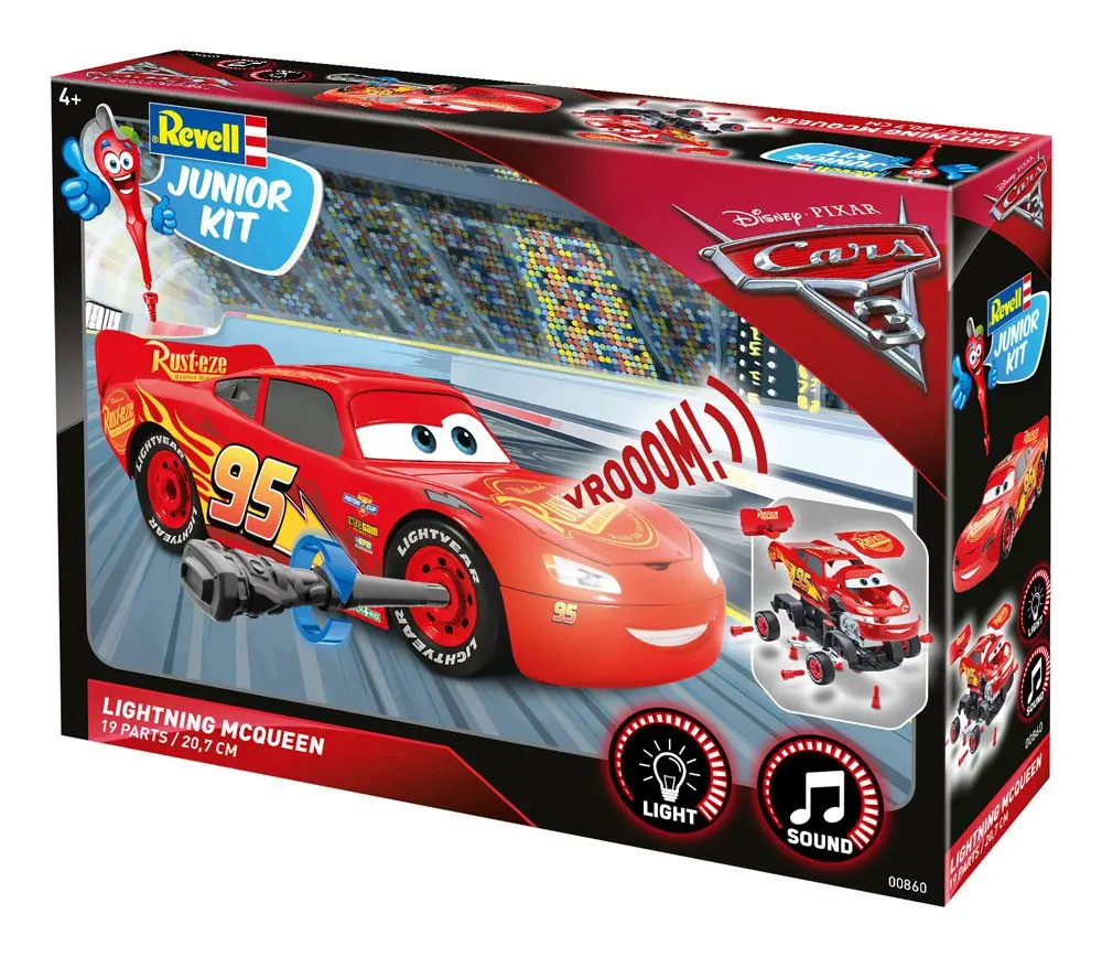 Cars Junior Kit Model Kit with Sound &amp; Light Up 1/20 Lightning McQueen product photo