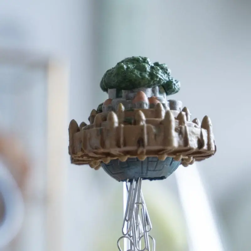 Castle in the Sky Statue Magnet Flying Castle 13 cm product photo