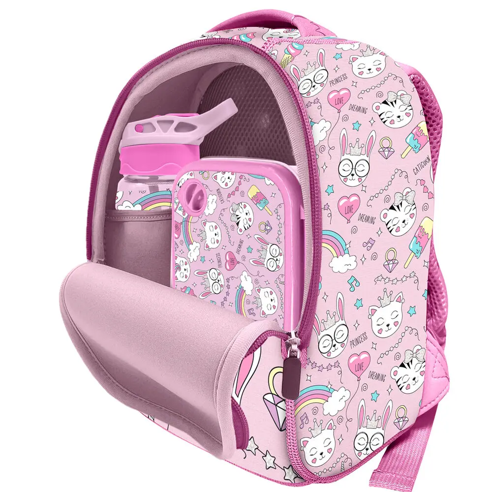 Cats Backpack + purse neoprene backpack 26cm product photo