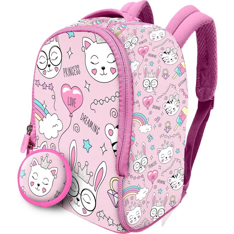 Cats Backpack + purse neoprene backpack 26cm product photo