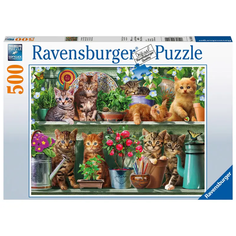 Cats on the shelf puzzle 500pcs product photo