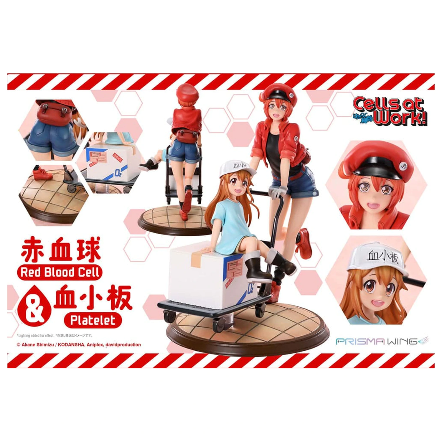 Cells at Work Prisma Wing PVC Statue Red Blood Cell & Platelet  26 cm   product photo