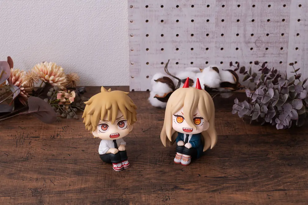 Chainsaw Man Look Up PVC Statues Denji &amp; Power Limited Ver. 11 cm product photo