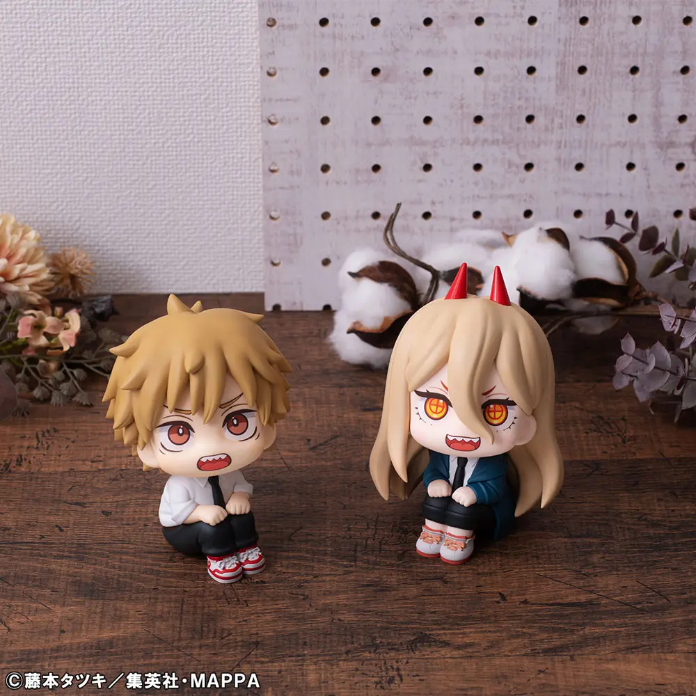 Chainsaw Man Look Up PVC Statues Denji &amp; Power Limited Ver. 11 cm product photo