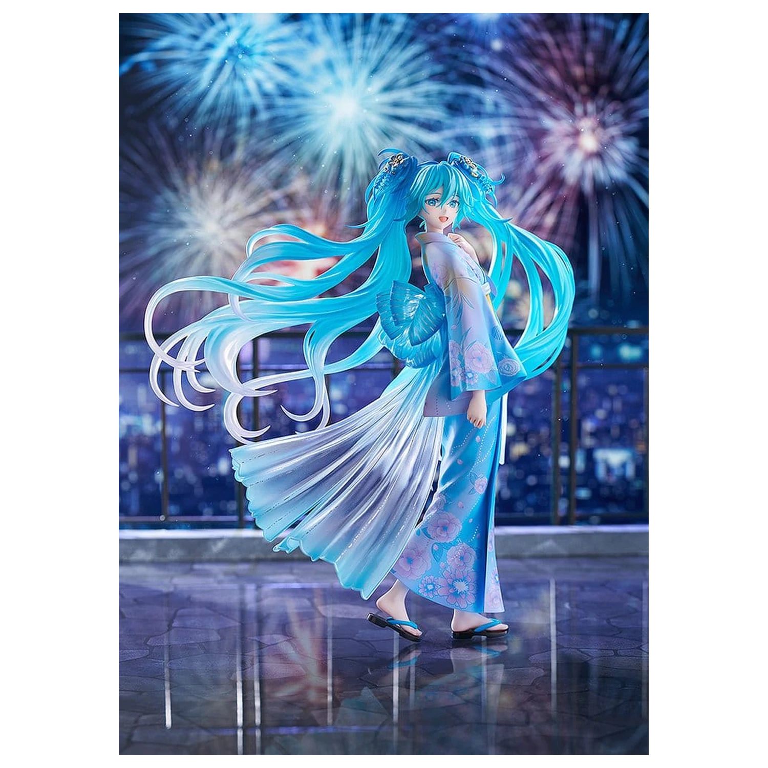 Character Vocal Series 01: Hatsune Miku PVC Figure 1/7 Music & Fire Works Ver. 23 cm product photo