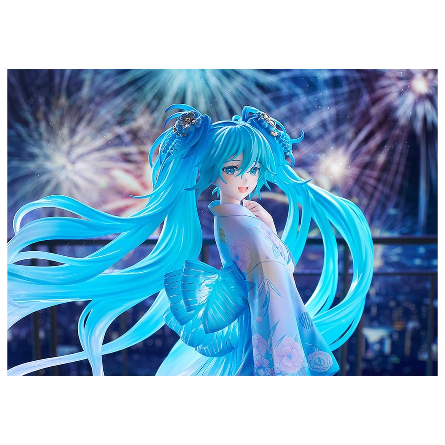 Character Vocal Series 01: Hatsune Miku PVC Figure 1/7 Music & Fire Works Ver. 23 cm product photo
