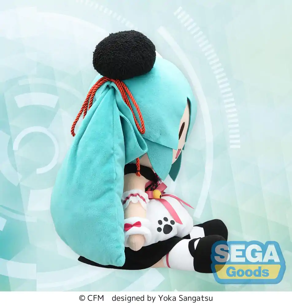 Character Vocal Series 01: Hatsune Miku Fuwa Petit Plush Figure Hatsune Miku Panda Bun LL 40 cm product photo