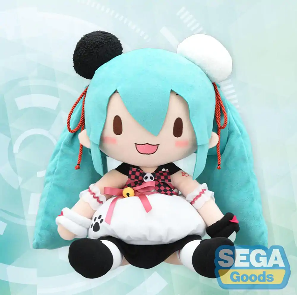 Character Vocal Series 01: Hatsune Miku Fuwa Petit Plush Figure Hatsune Miku Panda Bun LL 40 cm product photo