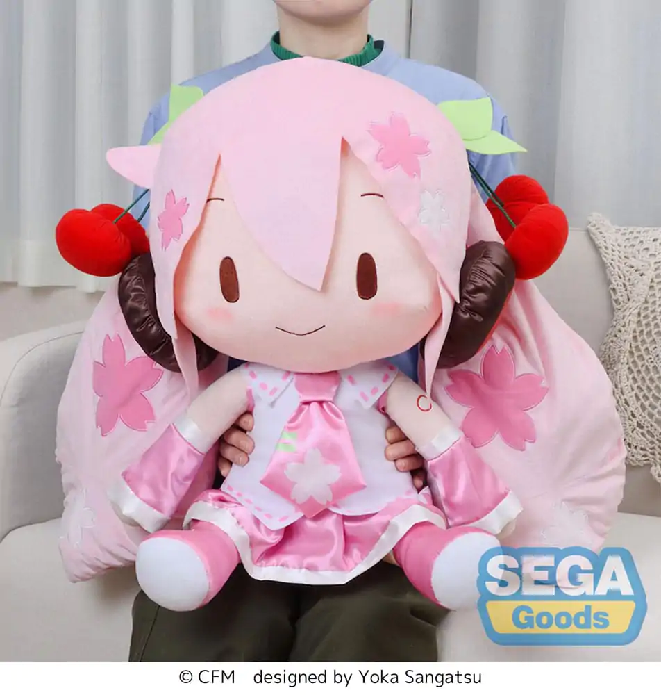 Character Vocal Series 01: Hatsune Miku Fuwa Petit Plush Figure Sakura Miku Dodeka Jumbo 50 cm product photo