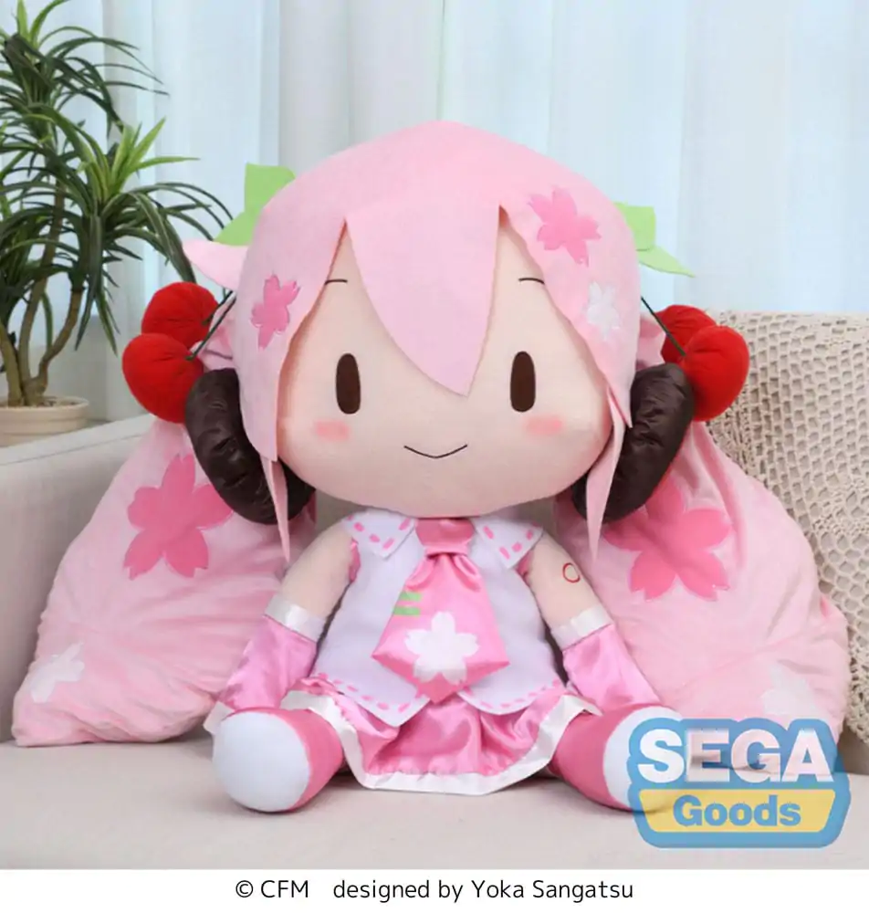Character Vocal Series 01: Hatsune Miku Fuwa Petit Plush Figure Sakura Miku Dodeka Jumbo 50 cm product photo