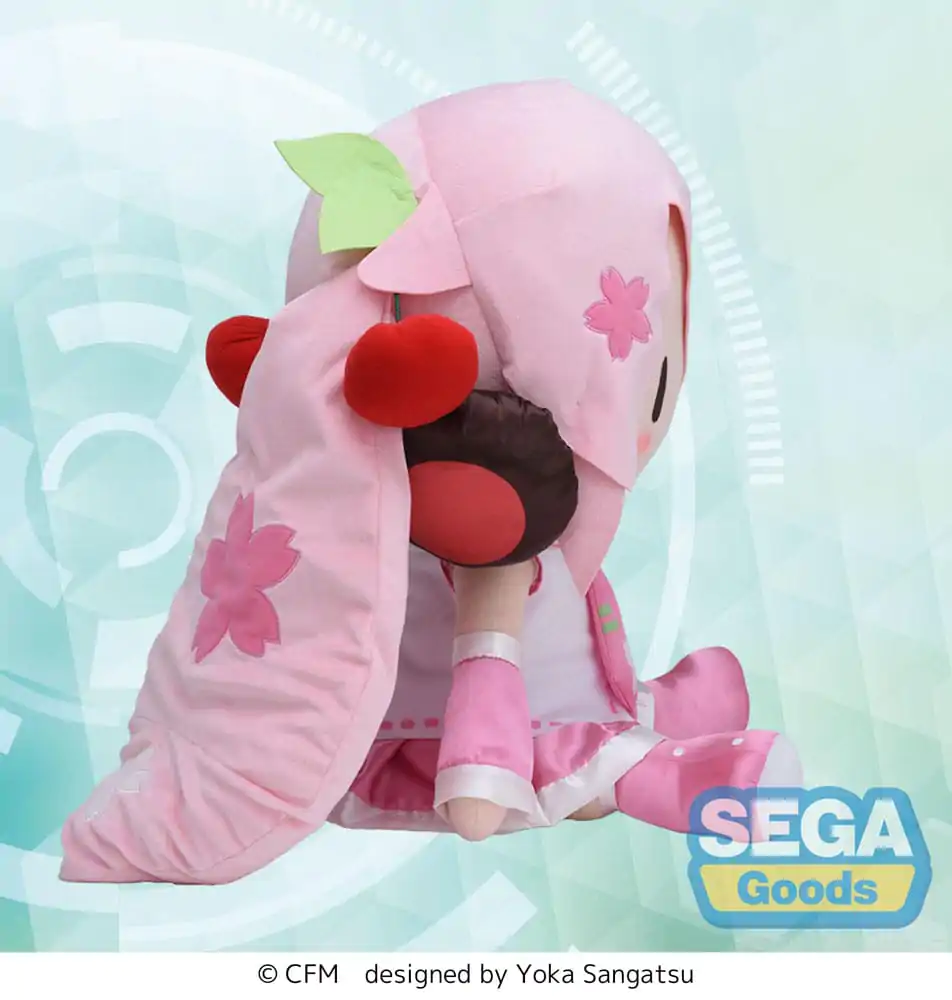 Character Vocal Series 01: Hatsune Miku Fuwa Petit Plush Figure Sakura Miku Dodeka Jumbo 50 cm product photo