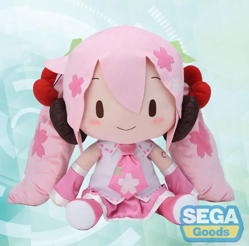 Character Vocal Series 01: Hatsune Miku Fuwa Petit Plush Figure Sakura Miku Dodeka Jumbo 50 cm product photo