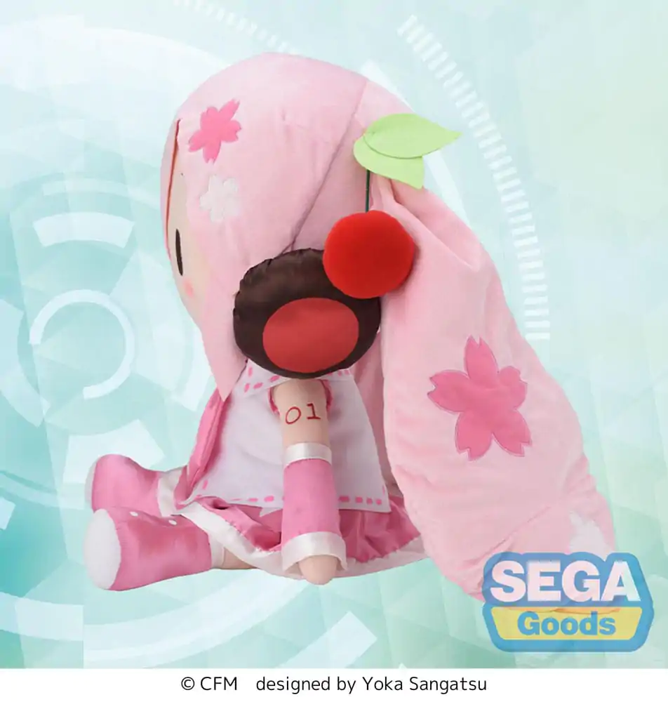 Character Vocal Series 01: Hatsune Miku Fuwa Petit Plush Figure Sakura Miku Dodeka Jumbo 50 cm product photo