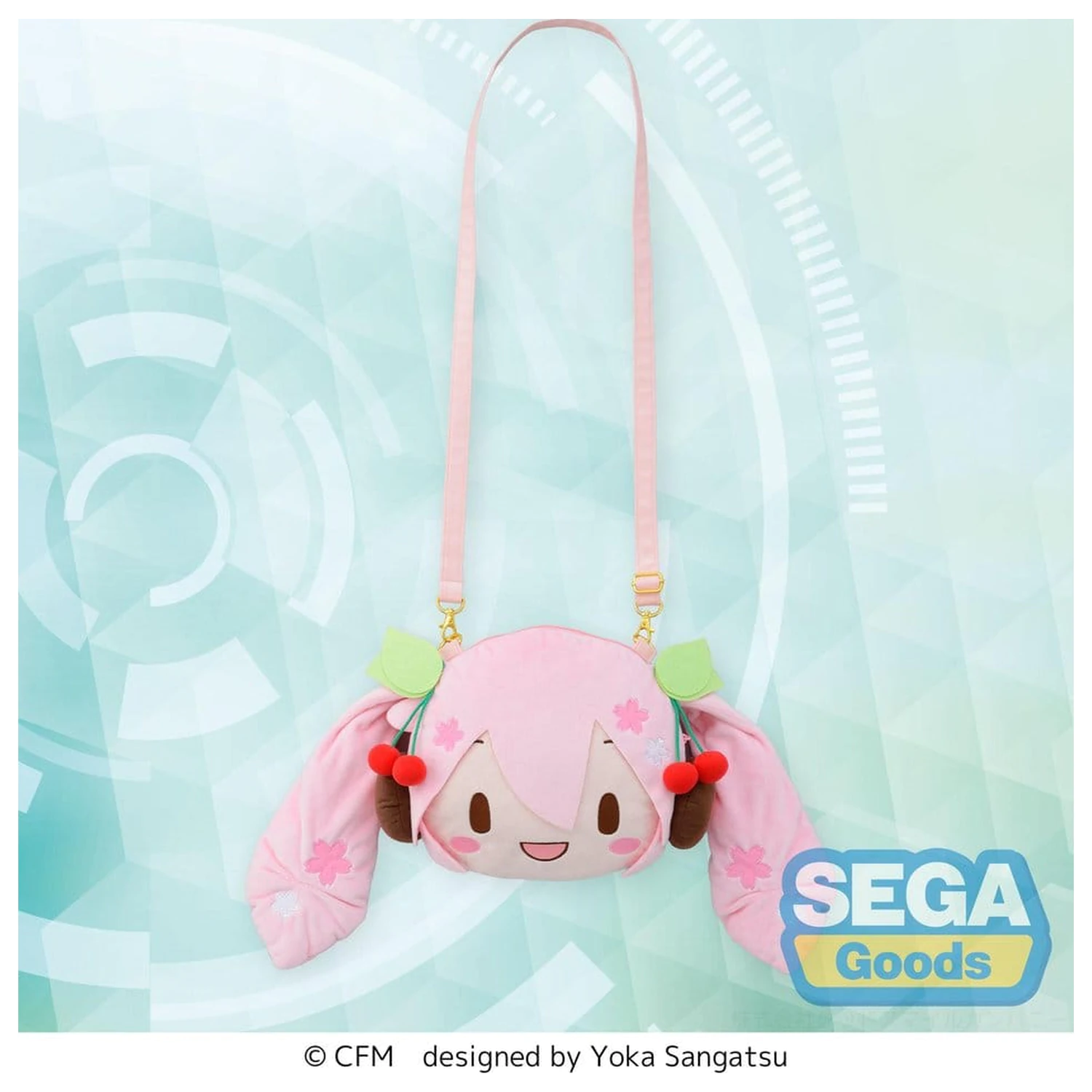 Character Vocal Series 01: Hatsune Miku fuwa petit Shoulder Bag Sakura Miku Face (M) product photo