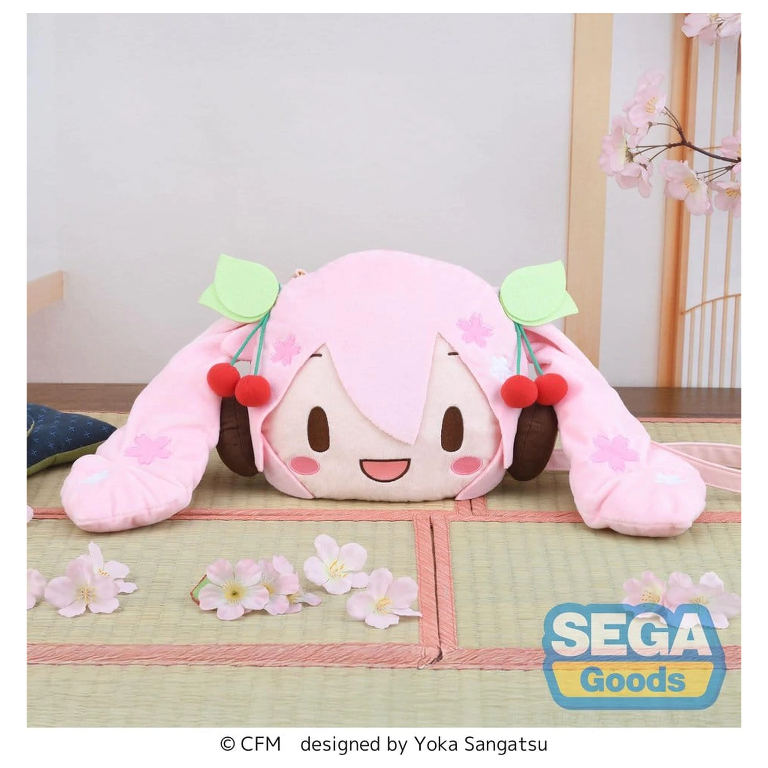 Character Vocal Series 01: Hatsune Miku fuwa petit Shoulder Bag Sakura Miku Face (M) product photo