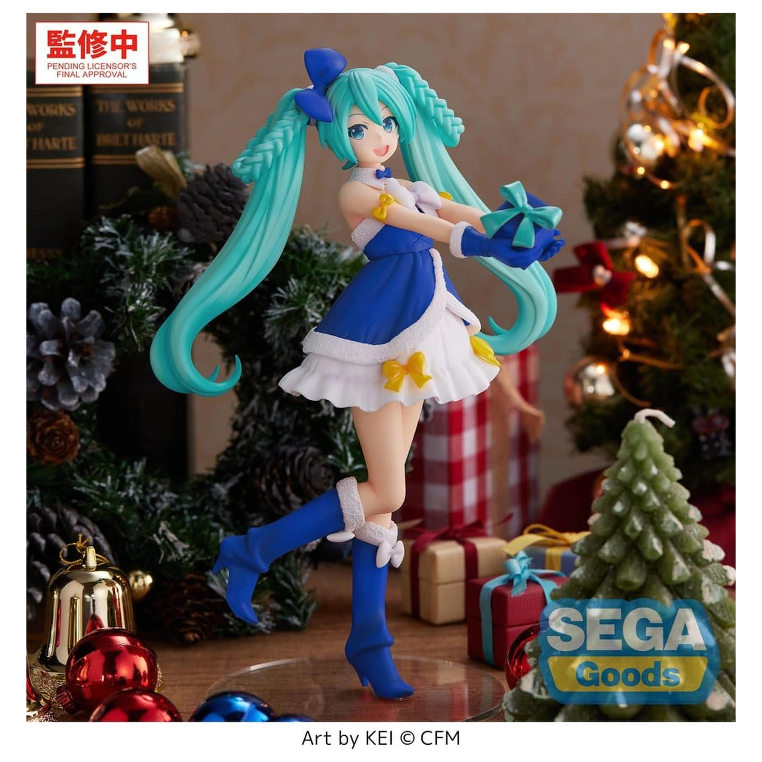 Character Vocal Series 01: Hatsune Miku High Premium PVC Figure Hatsune Miku Sapphire Christmas Ver. 21 cm product photo