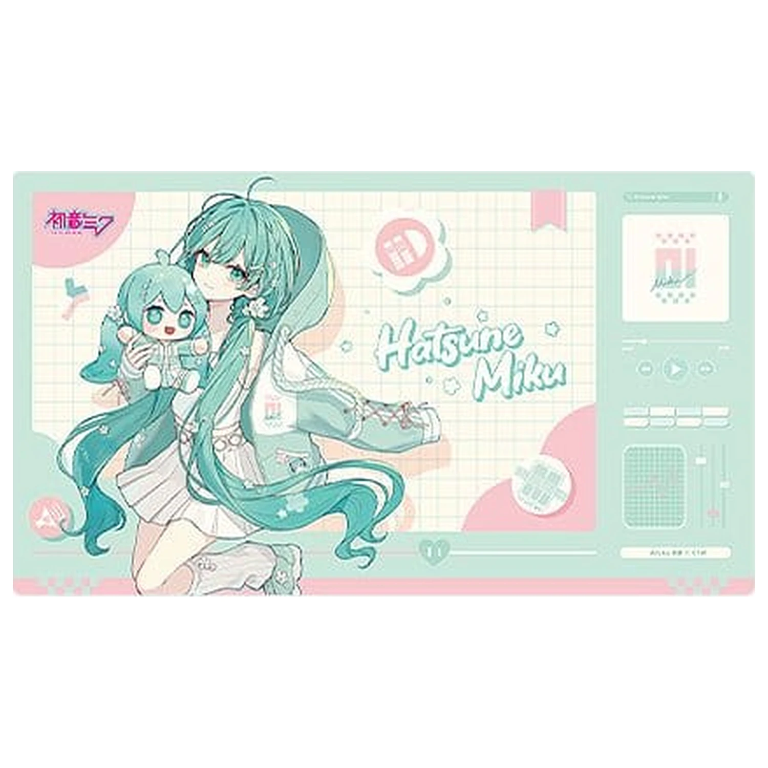 Character Vocal Series 01: Hatsune Miku Miku Hug Series Desk Mat: Flower Ver. 70 x 40 cm product photo