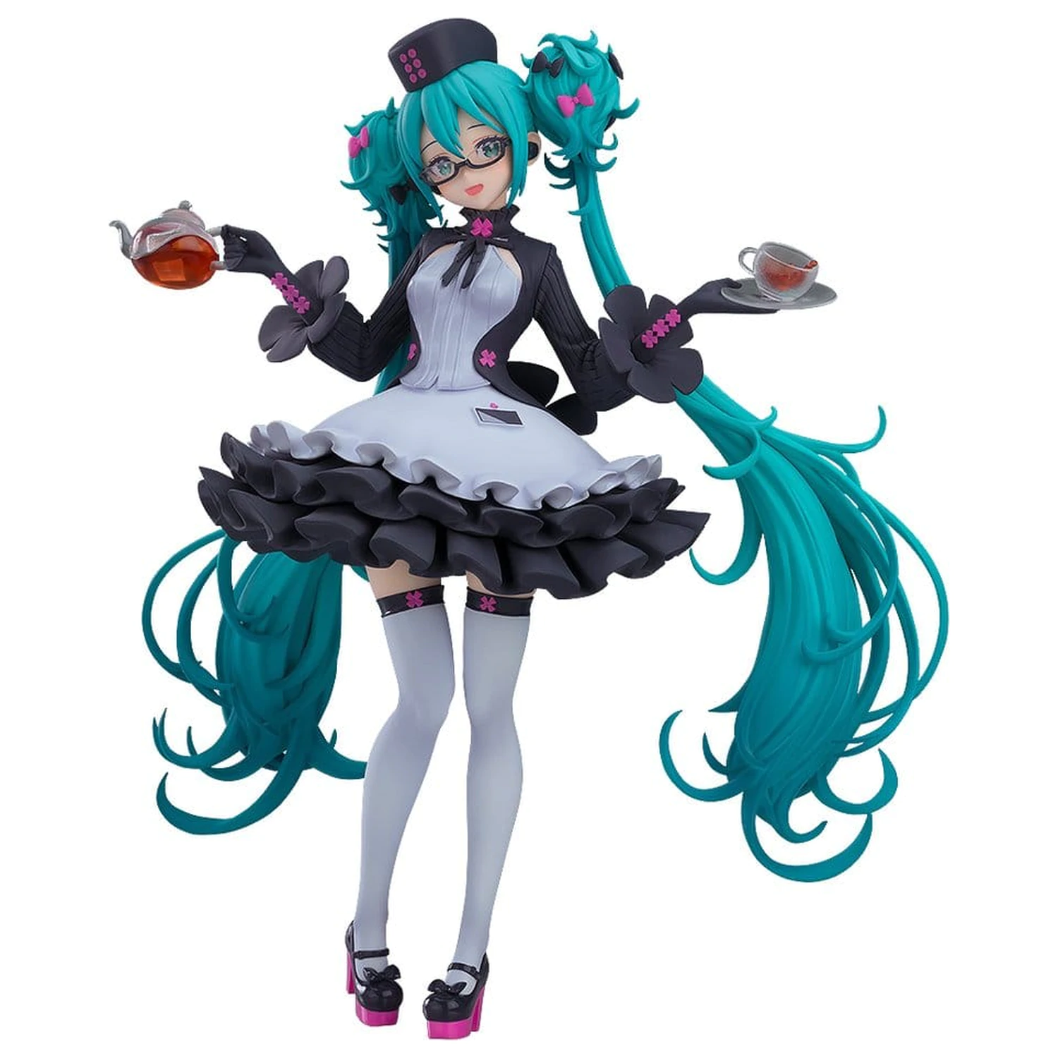 Character Vocal Series 01: Hatsune Miku Pop Up Parade Hatsune Miku: Glasses x Café Ver. 18 cm product photo