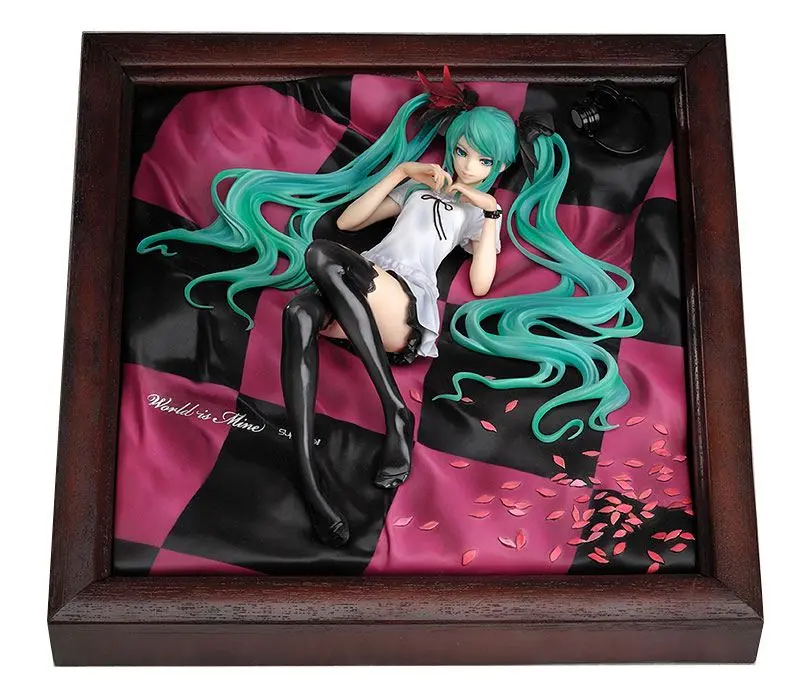 Character Vocal Series PVC Statue 1/8 Miku Hatsune World is Mine Brown Frame 22 cm product photo