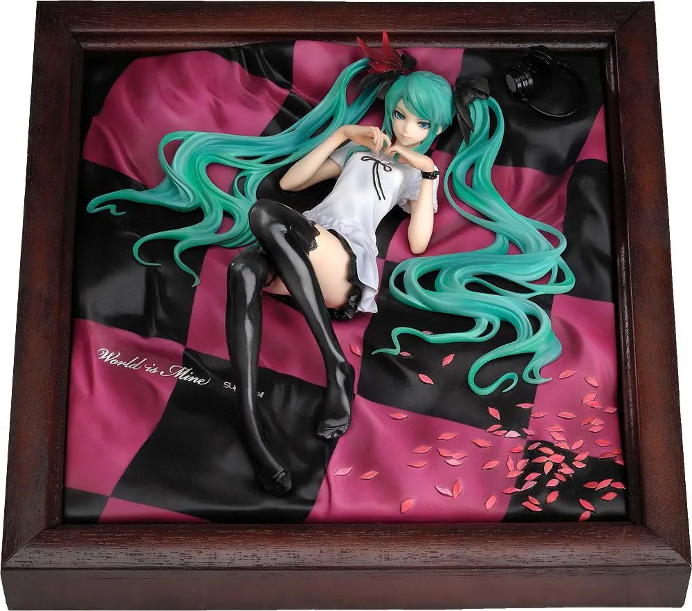 Character Vocal Series PVC Statue 1/8 Miku Hatsune World is Mine Brown Frame 22 cm product photo