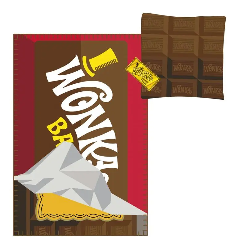 Charlie and the Chocolate Factory Willy Wonka Set cushion + blanket product photo
