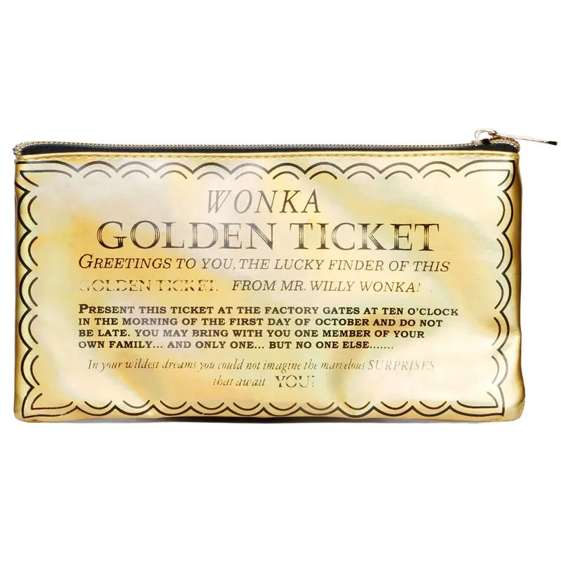 Charlie and the Chocolate Factory Wonka Golden Ticket vanity case product photo