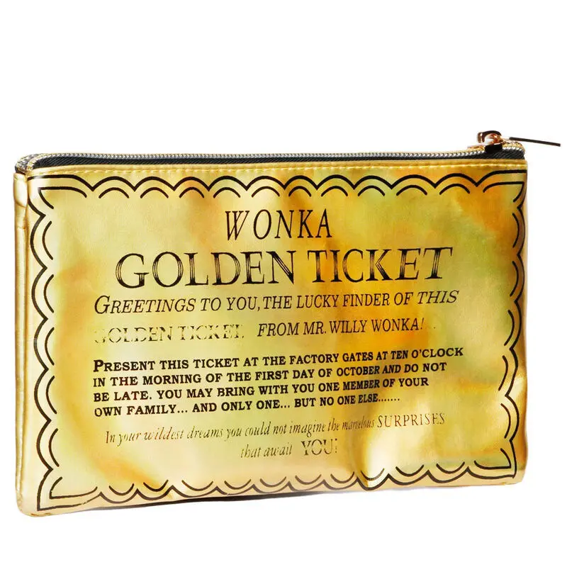 Charlie and the Chocolate Factory Wonka Golden Ticket vanity case product photo