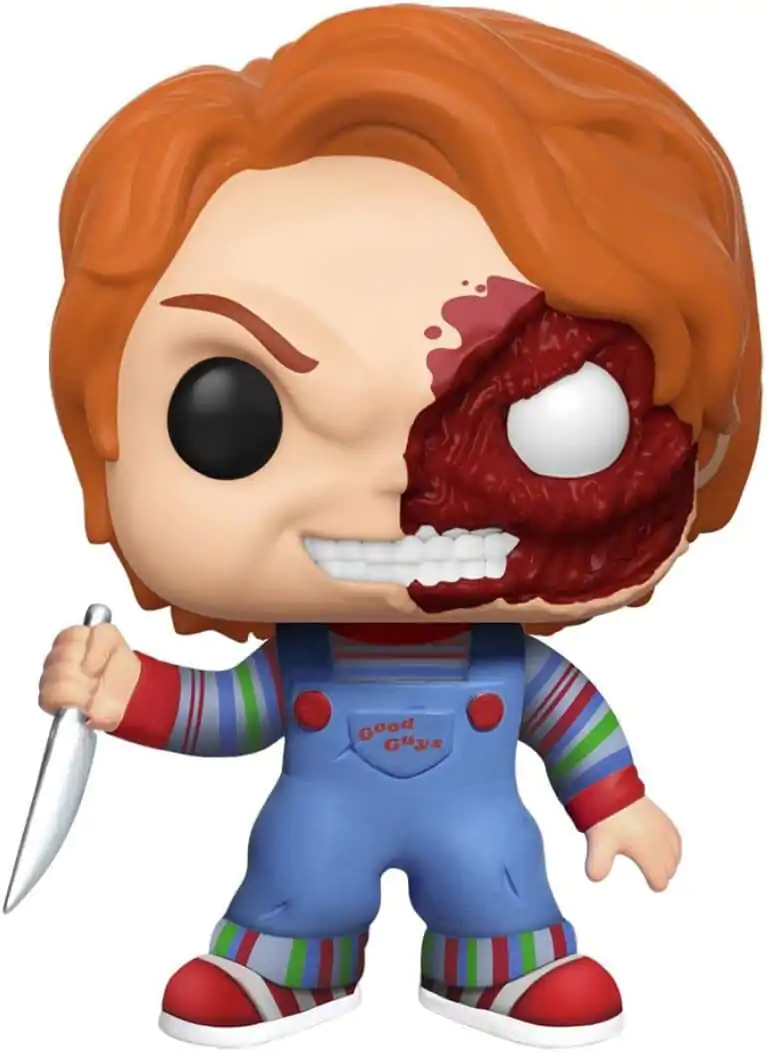 Child´s Play POP! Movies Vinyl (Exc) Figure Chucky Half (BD) 9 cm product photo