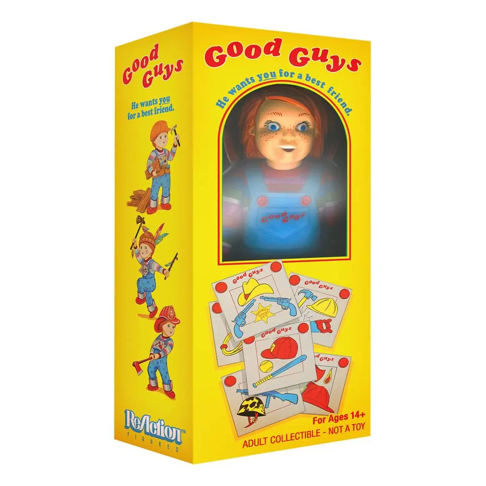 Child´s Play ReAction Action Figure Good Guy Chucky in Box NYCC 10 cm product photo