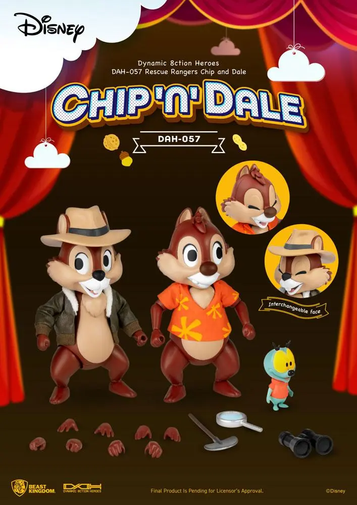 Chip 'n Dale: Rescue Rangers Dynamic 8ction Heroes Action Figures 1/9 Chip & Dale 10 cm termékfotó