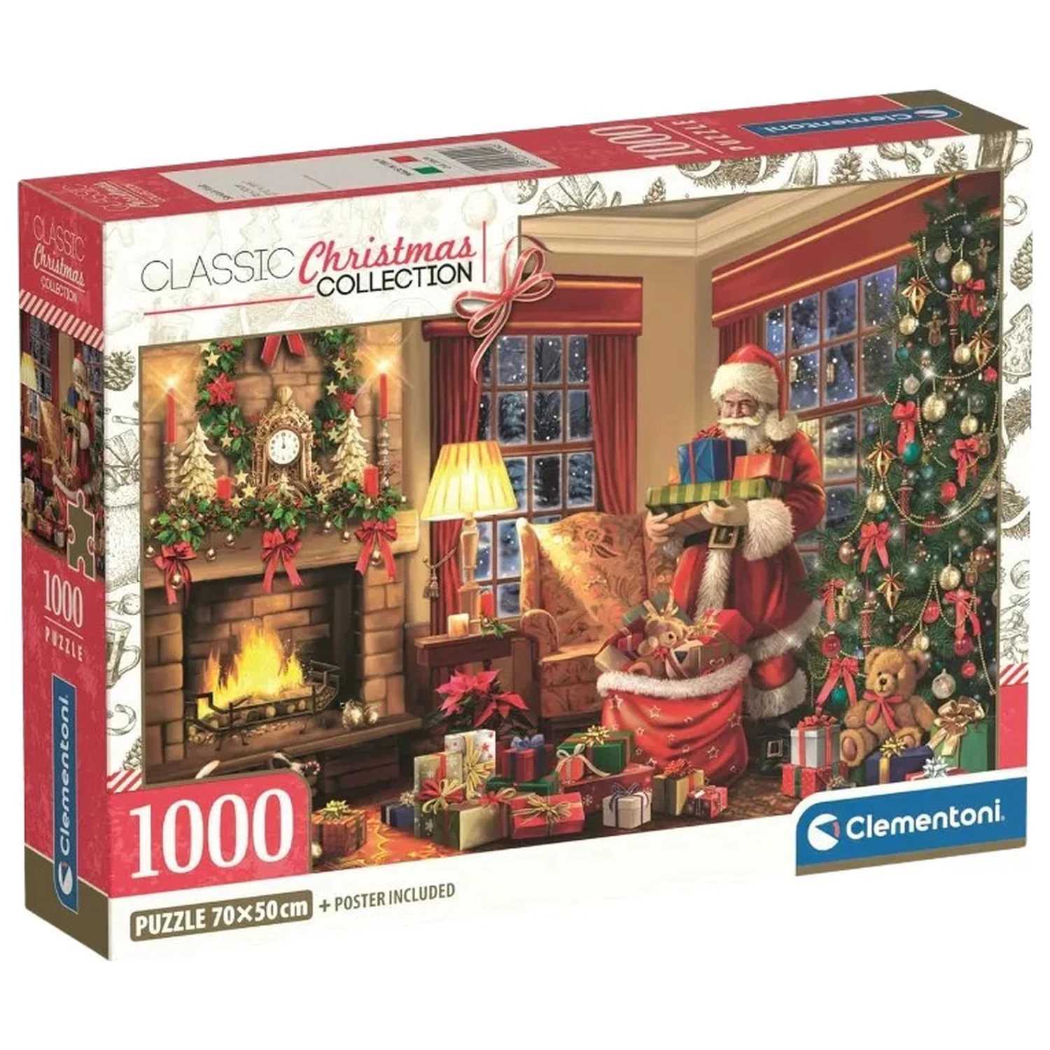 Christmas Santa's Visit 1000-piece jigsaw puzzle product photo