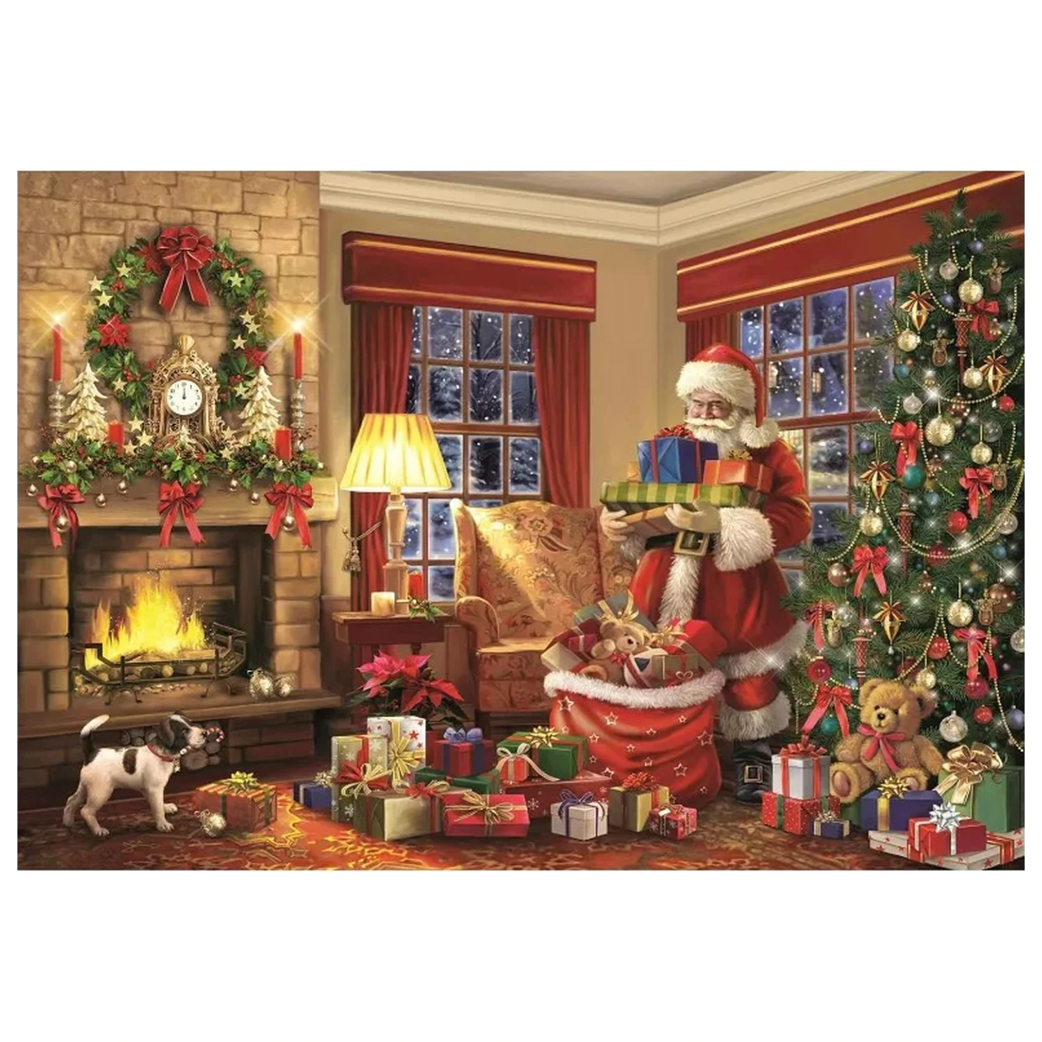 Christmas Santa's Visit 1000-piece jigsaw puzzle product photo