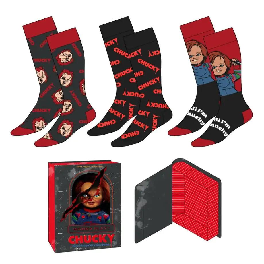 Chucky pack 3 adult socks product photo