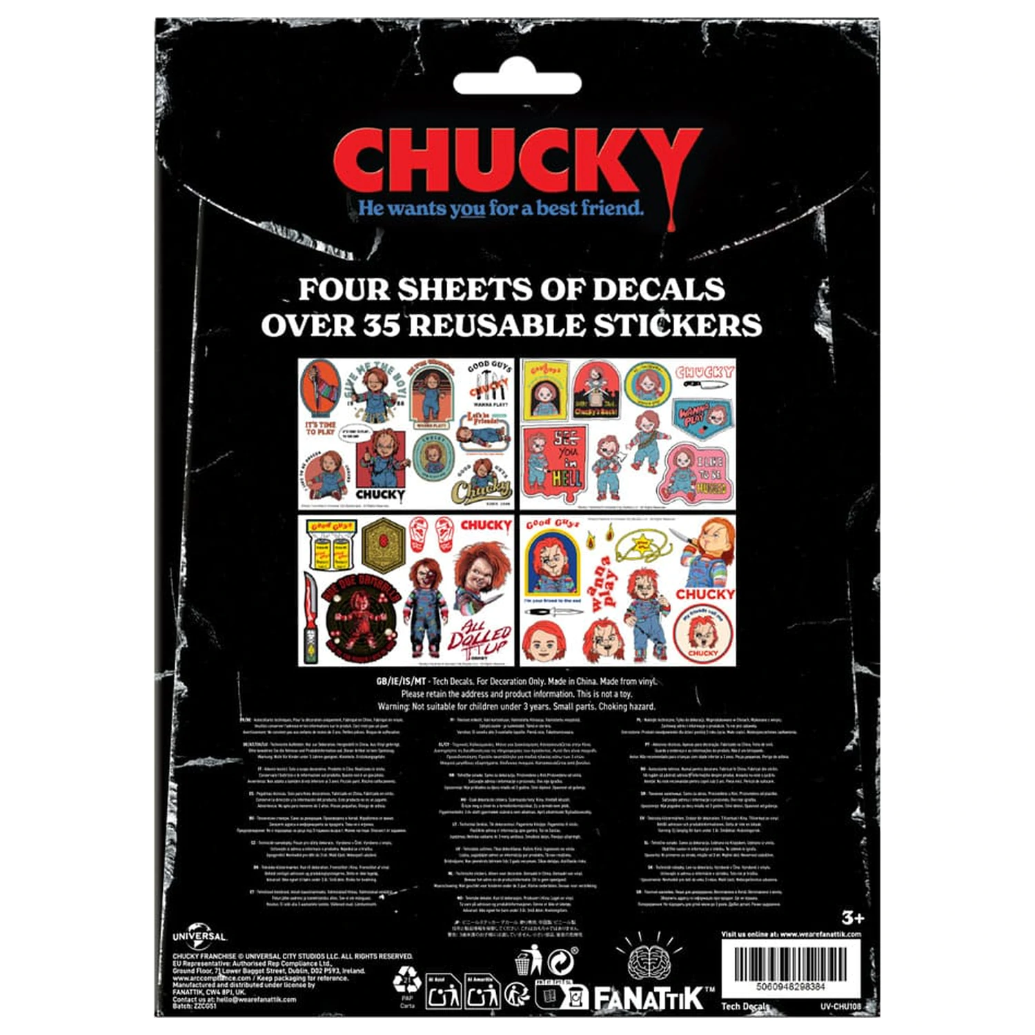Chucky Tech Sticker Pack  product photo
