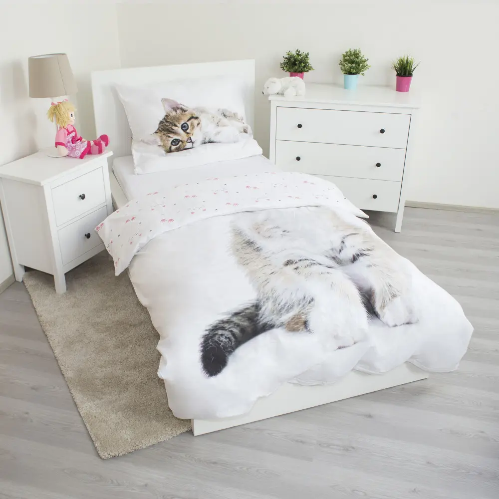 Cat themed Duvet Cover Set 140x200cm, 70x90cm product photo