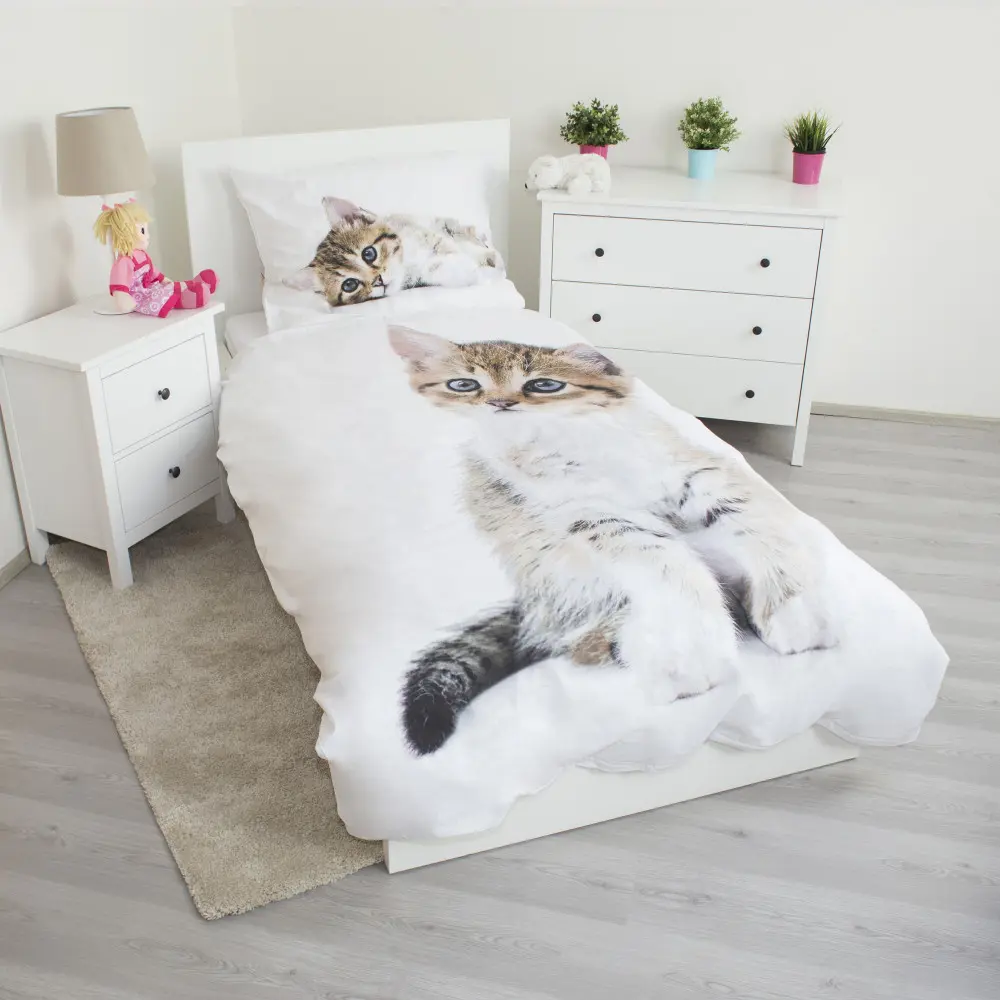 Cat themed Duvet Cover Set 140x200cm, 70x90cm product photo