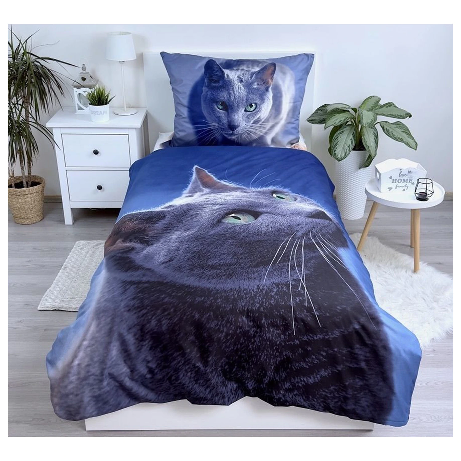 Cat Dark Microfiber Duvet Cover product photo