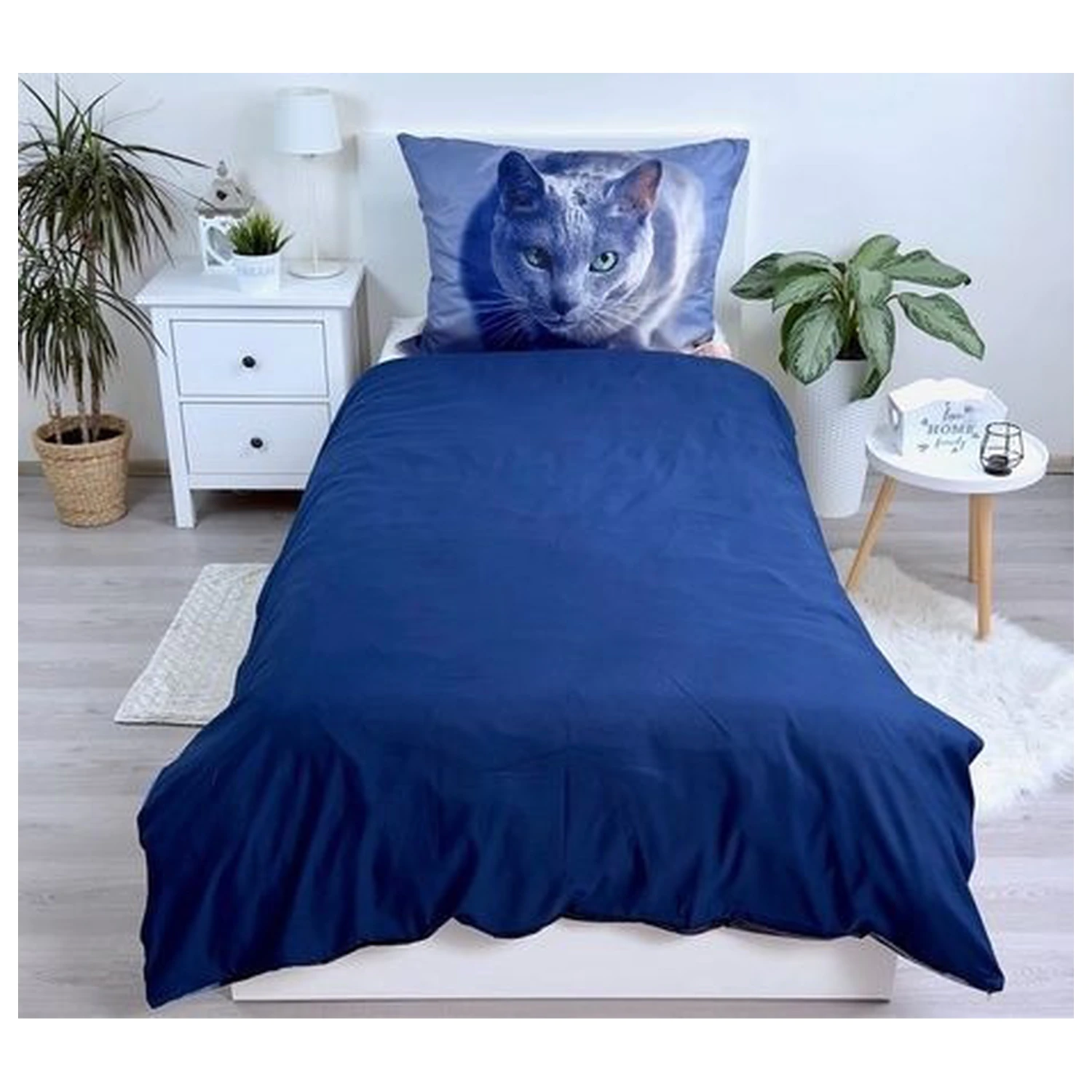 Cat Dark Microfiber Duvet Cover product photo
