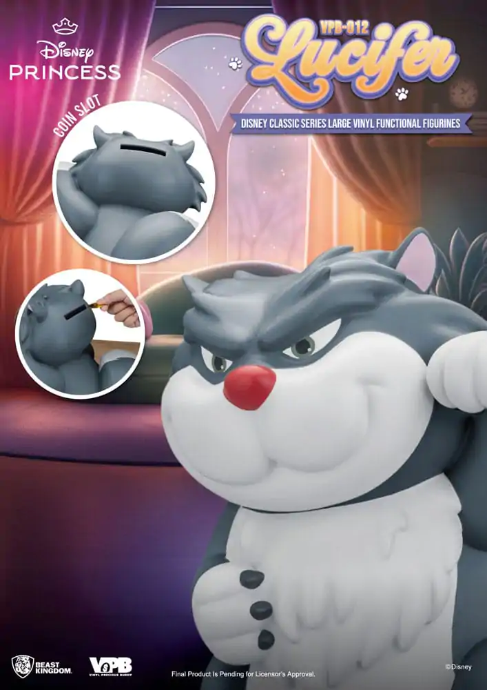 Cinderella Piggy Vinyl Bank Lucifer 33 cm product photo