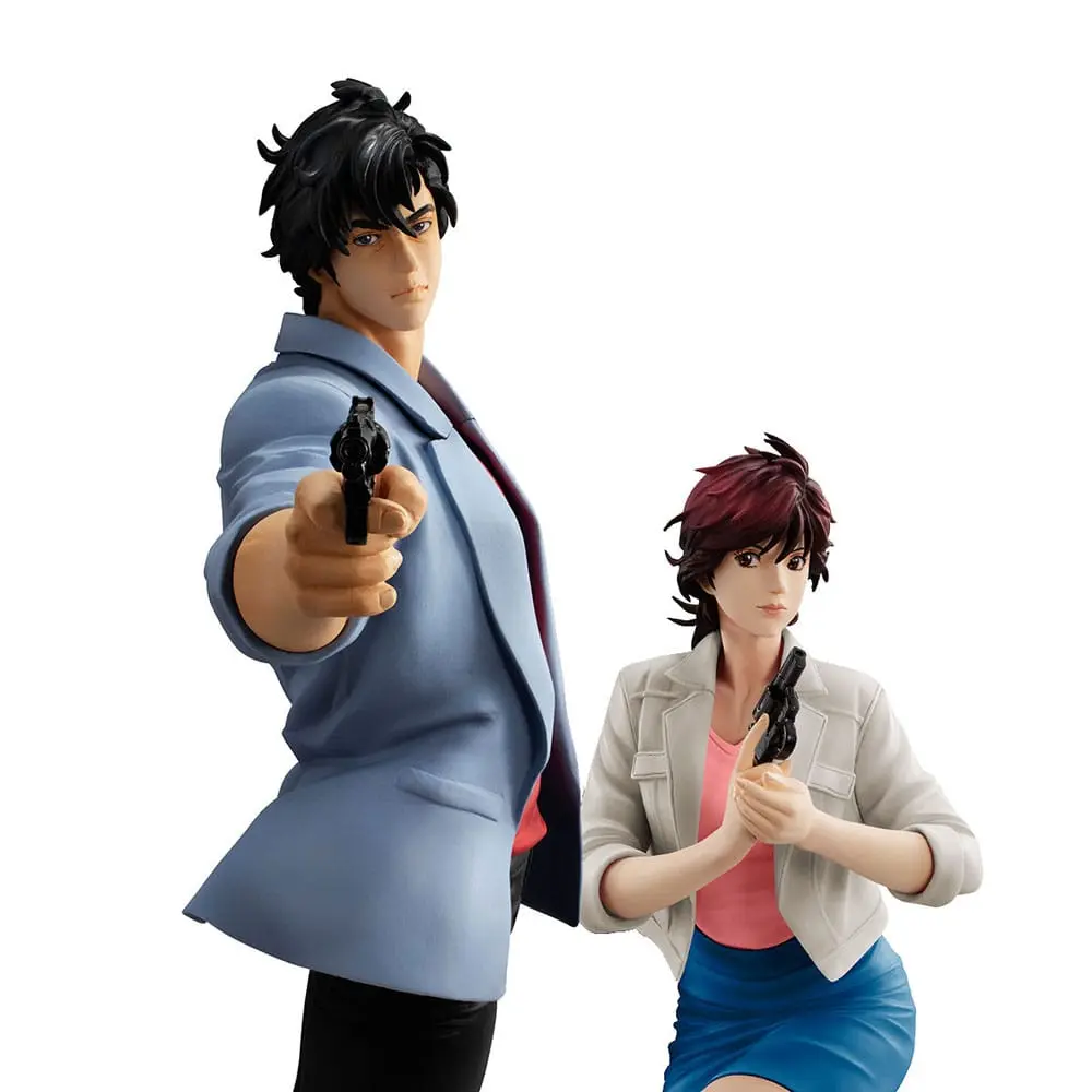 City Hunter Private Eyes G.E.M. Series PVC Statues Saeba Ryo &amp; Makimura Kaori 17 - 25 cm product photo