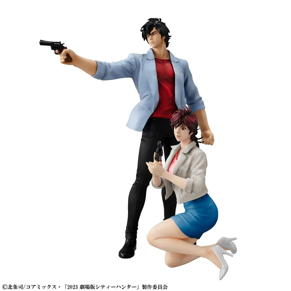 City Hunter Private Eyes G.E.M. Series PVC Statues Saeba Ryo &amp; Makimura Kaori 17 - 25 cm product photo