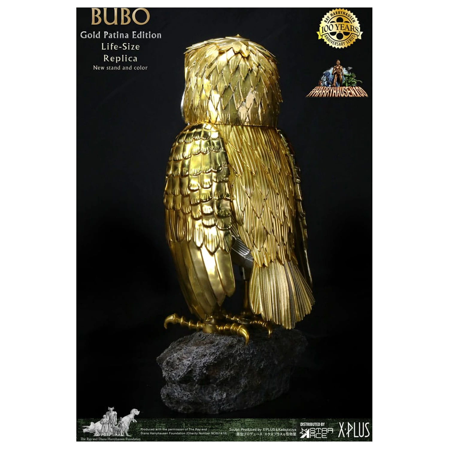 Clash of the Titans Statue Ray Harryhausens Bubo Gold Patina Edition Deluxe Ver. 34 cm product photo
