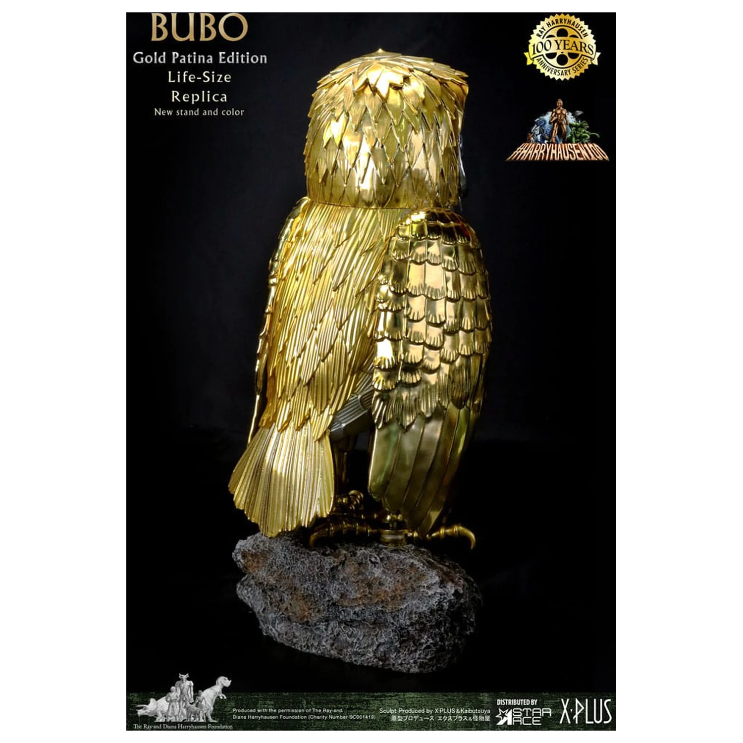 Clash of the Titans Statue Ray Harryhausens Bubo Gold Patina Edition Deluxe Ver. 34 cm product photo