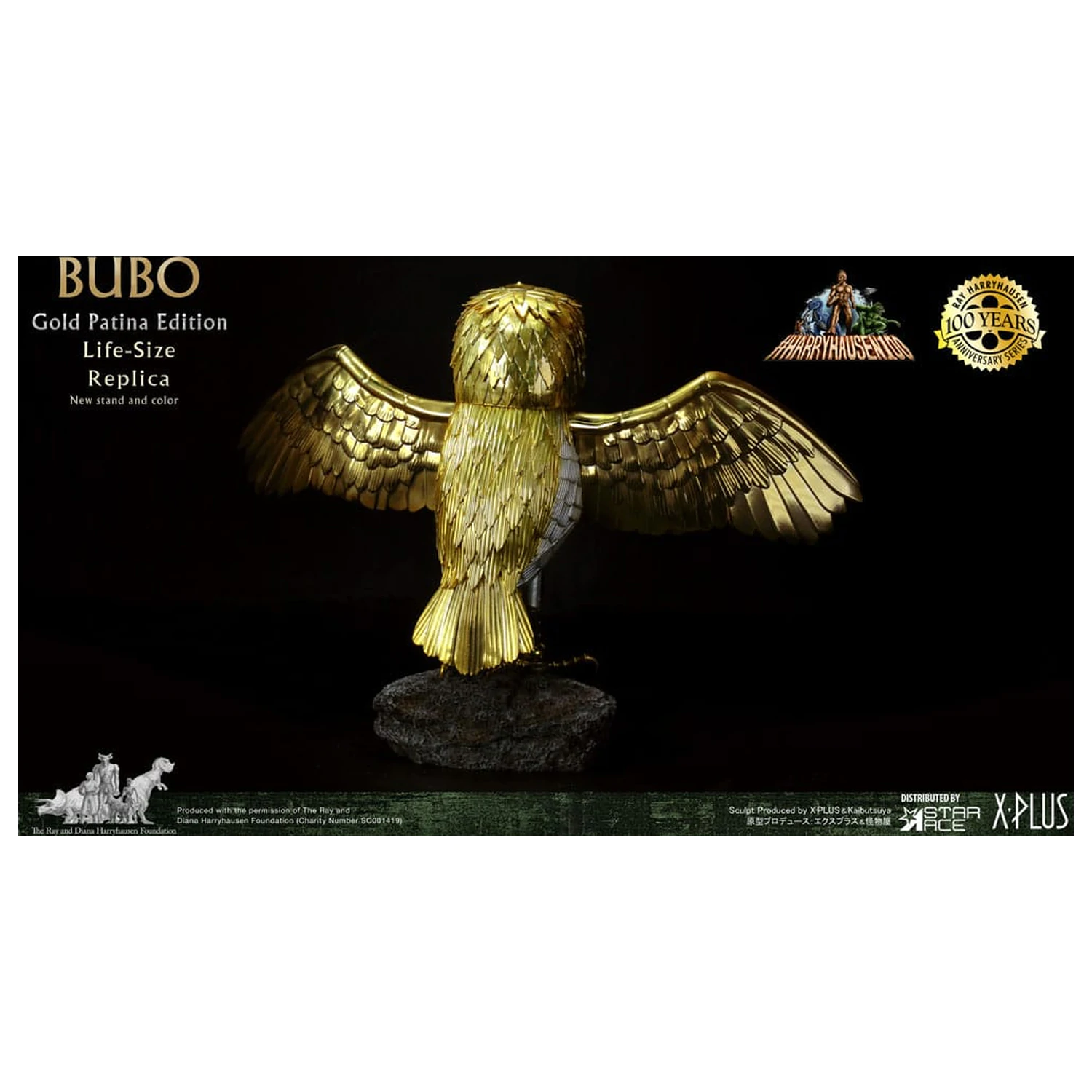 Clash of the Titans Statue Ray Harryhausens Bubo Gold Patina Edition Normal Ver. 34 cm product photo