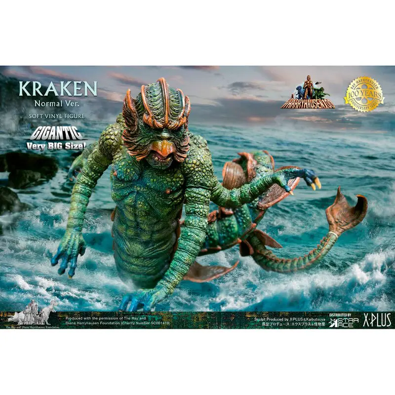 Clash of the Titans Gigantic Soft Vinyl Statue Ray Harryhausens Kraken 35 cm product photo